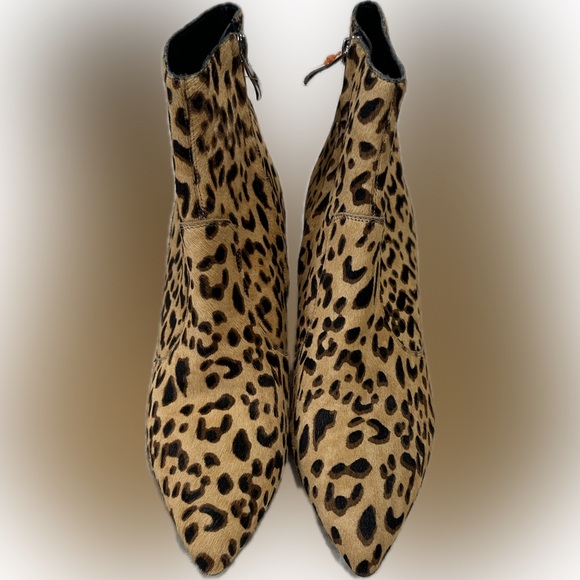 Halogen Ashlee Leopard Print Booties (Genuine Calf Hair)-Size 8 - Picture 2 of 10